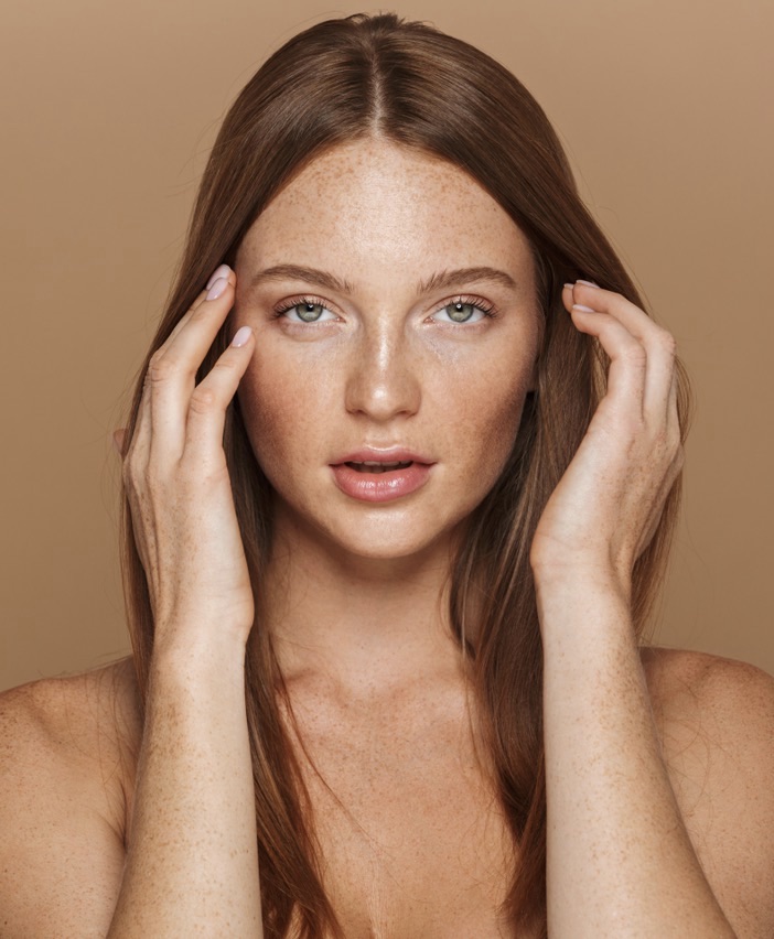 Face mapping over a portrait